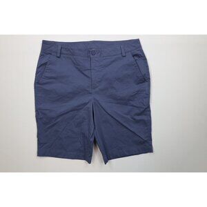 Puma Golf Mens Size 38 Flat Front Tech Golfing Chino Shorts Blue Plaid Check